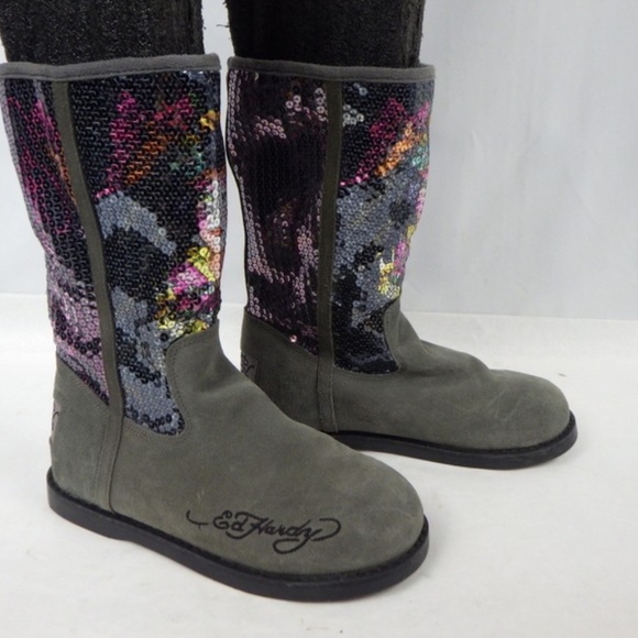Ed Hardy Sequin Boots - Picture 4 of 6